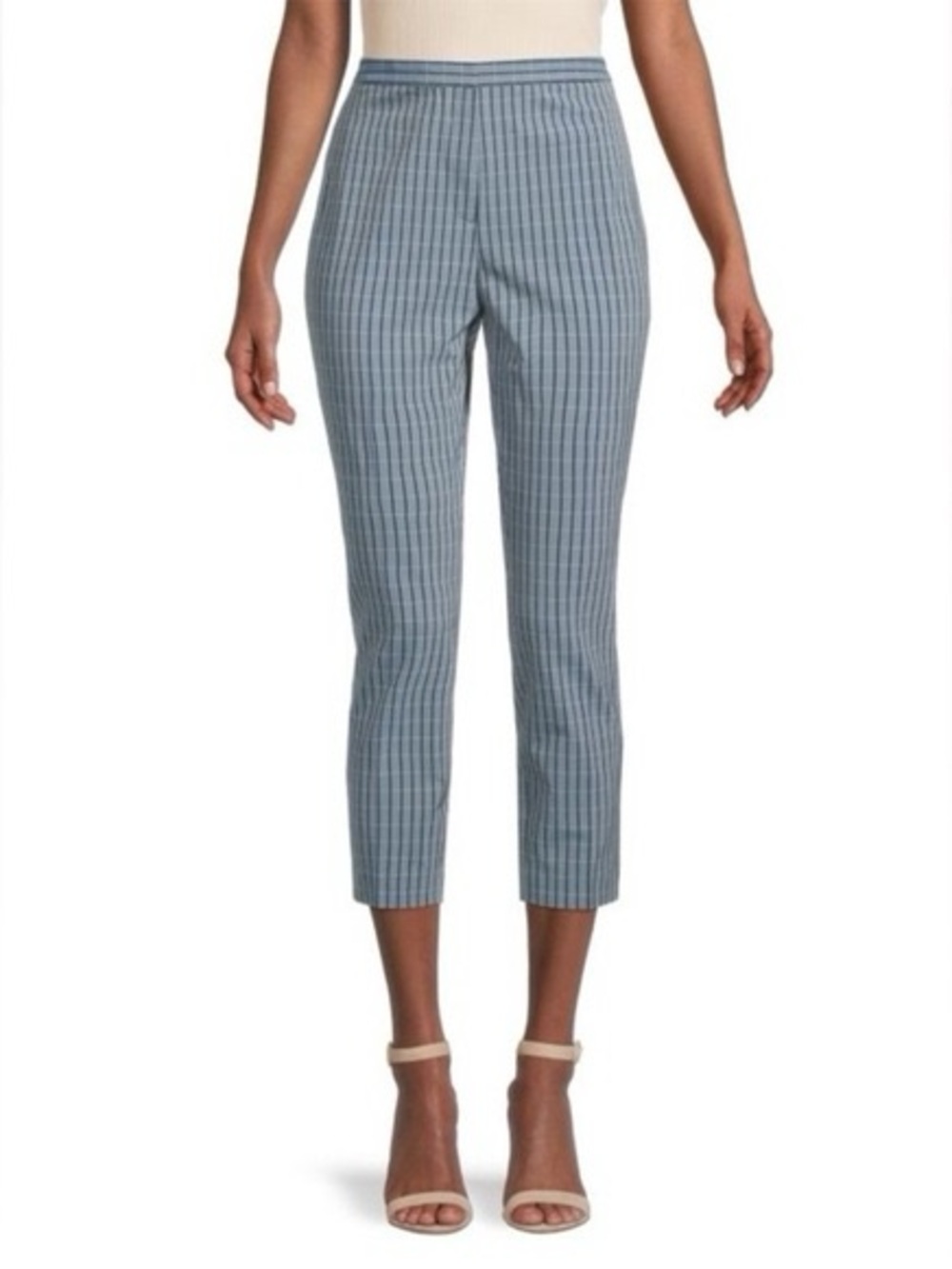 Theory size 10 luxury Cropped Pinstripe Ankle Pants - Blue